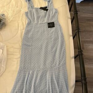 Lulu's Light Blue Midi Dress